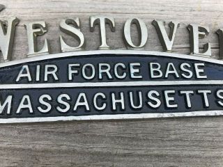 Vintage Military Westover AFB Base Chicopee Ma License Plate Topper 3