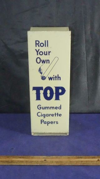 Vintage Top Tobacco Cigarette Paper Display Metal Dispenser