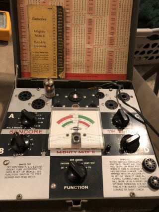 Vintage Sencore Tc114 Mighty Mite Ii Tube Tester Great Condiction