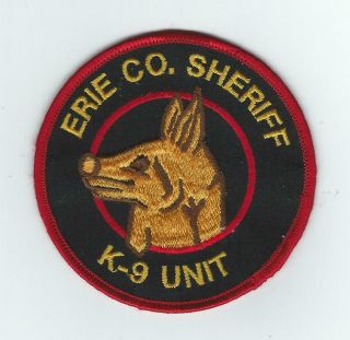 Vintage Erie County,  York Sheriff K - 9 Corps Patch