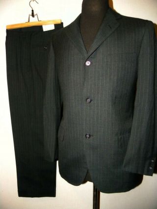 Nwt Vtg 70s Brooks Brothers " 346 " Cotton Blend 3 - Button Pinstripe Suit 36 37 38