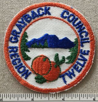 Vtg 1953 Grayback Council Boy Scout Region 12 Patch National Jamboree Cp Ca Bsa