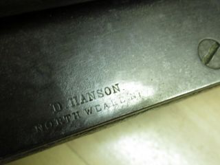 Rare D Hanson Leather 8  splitter shaver machine civil war era patented 1864 10