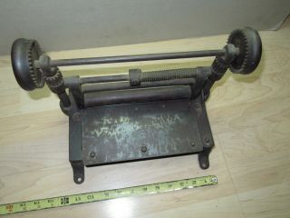 Rare D Hanson Leather 8  splitter shaver machine civil war era patented 1864 3