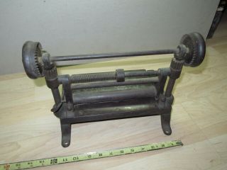 Rare D Hanson Leather 8  splitter shaver machine civil war era patented 1864 5