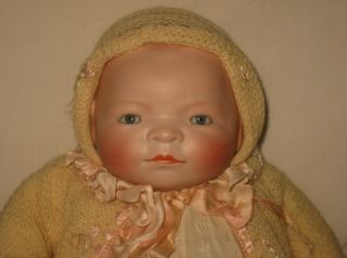 Antique Grace S.  Putnam 16 " German Bisque Head Bye - Lo Baby Doll Mj11