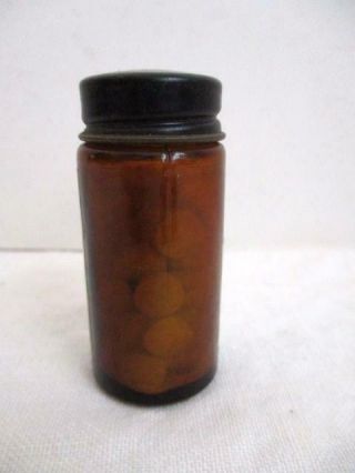 Vtg Benzebar Benzedrine Amphetamine Medicine Bottle - Smith Kline & French - Full 3