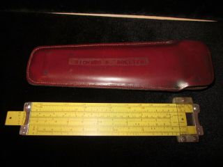 Vintage Pickett N600 - ES Slide Rule Log Speed Model with Leather Case 2