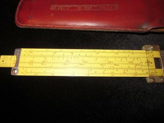 Vintage Pickett N600 - ES Slide Rule Log Speed Model with Leather Case 3