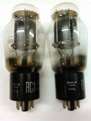Vintage Pair (2) Rca 6b4g Vacuum Tubes Matched Codes Made In Usa 1944 Wwii