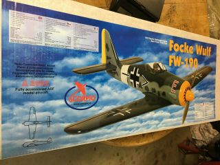 Vintage Scorpio Focke - Wulf Fw190 Arf Model Rc Airplane Kit