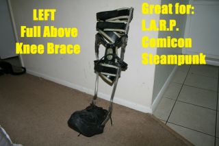 Vintage Left Leg Brace For Larp,  Comicon,  Steampunk Needs Some Leather Repairs