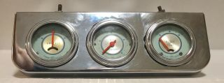 Vintage Stewart Warner 2” Blue Line Lighted Gauges