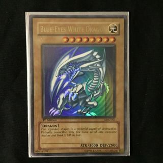 Yugioh 1st Ed Blue - Eyes White Dragon Sdk - 001 Rare Holo Plus Lord Of D Holo Cards