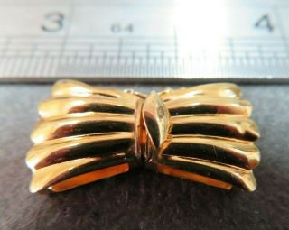 Vtg 14k Solid Gold Bow Clasp For 1,  2,  Or 3 Strands Bracelet Necklace/1.  34 Gram