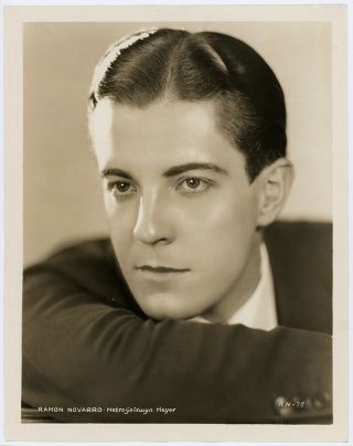 Silent Film Heartthrob Ramon Novarro Vintage 1920s Studio Portrait Photograph