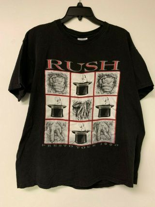 Vintage 1990 Rush Presto Concert Tour T Shirt Size Xl Made In Usa