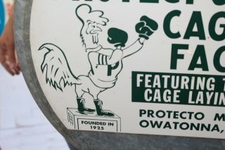 Vintage 1950 ' s Protect - O - Matic Cage Egg Factory Chicken Feed Farm 18 