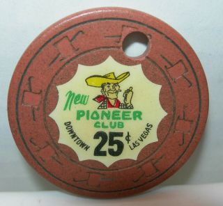 Vintage Las Vegas Pioneer Club 25 Cent Chip