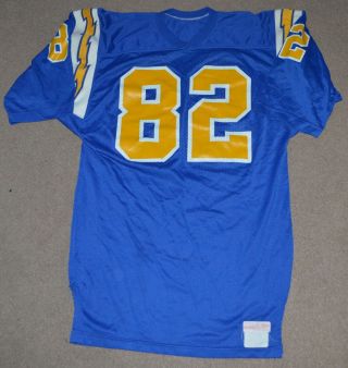 True Vtg San Diego Chargers Style Mitchell & Ness Game Cut Football Jersey 1980s
