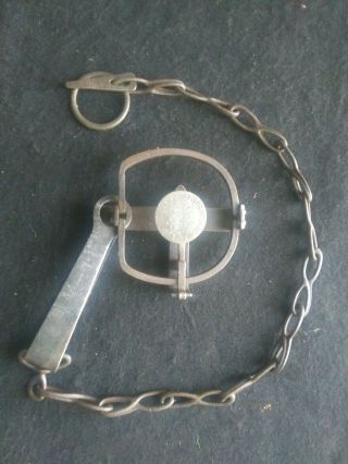 Vintage Traps Newhouse No.  1 With Cast 8 Chain