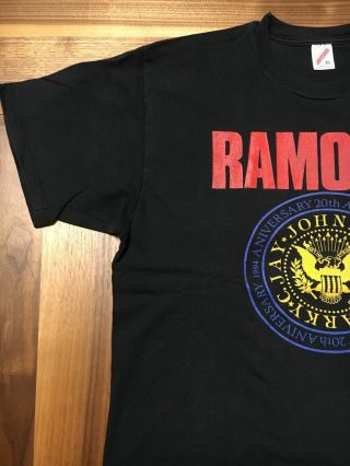 Vintage Ramones 20th Anniversary (1974 - 1994) T - shirt Size XL Punk CBGB 4