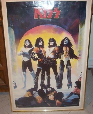 Kiss:vintage 1977 Aucoin Love Gun Cover Poster
