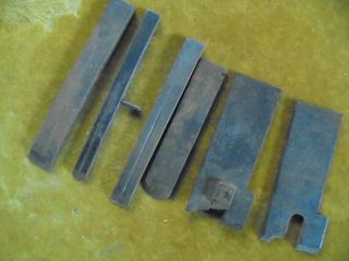 Vintage Group Of 6 Old Wood Plane Cutters - Different Types - Plow Plane Type