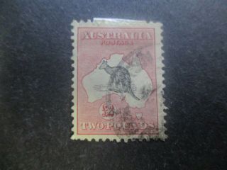 Kangaroo Stamps: £2 Pink 3rd Watermark - Rare (g215)