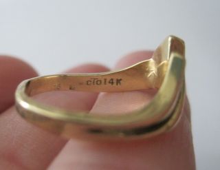 14KT Gold w/ Diamond Vintage Ladies Ring signed cTo MVO 4.  1 grams 2