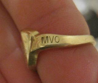 14KT Gold w/ Diamond Vintage Ladies Ring signed cTo MVO 4.  1 grams 6
