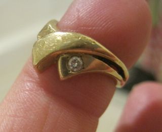 14KT Gold w/ Diamond Vintage Ladies Ring signed cTo MVO 4.  1 grams 7