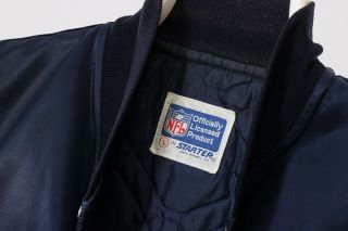 90 ' s Vintage Mens CHICAGO BEARS NFL STARTER Satin Bomber Jacket Varsity Size L 4