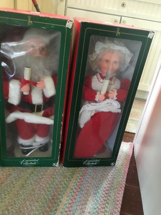 Vintage Santas Best 26” Santa & Mrs Santa Animated Collectible Christmas Display