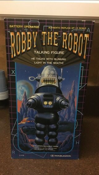 Vintage 1997 Forbidden Planet Robby The Robot Talking Figure,  Masudaya,  1/5 16in