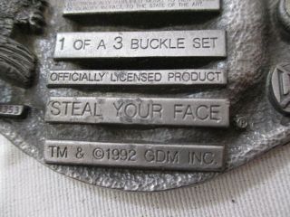 1992 Limited Edition GRATEFUL DEAD Steal Your Face Belt Buckle 4