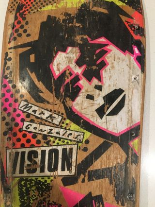 Vintage Vision Skateboard Deck - Rare Mark Gonzales First Pro Model 6