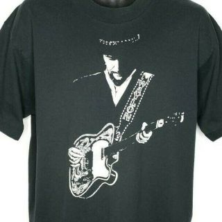 Waylon Jennings T Shirt Vintage 80s 90s Guitar Country Music Made In Usa Size Xl