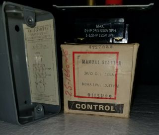 Vintage Cutler Hammer Motor Control Switch Art Deco No.  9115H89 3