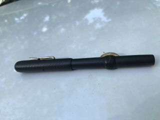 Vintage Conklin Crescent Fill Black Chased Hard Rubber Fountain Pen
