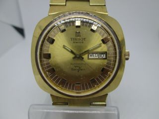 Vintage Tissot Seastar Seven Daydate Goldplated Automatic Mens Watch