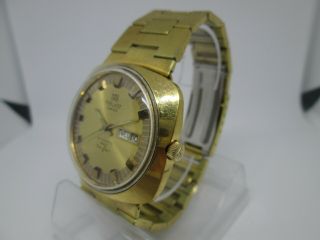 VINTAGE TISSOT SEASTAR SEVEN DAYDATE GOLDPLATED AUTOMATIC MENS WATCH 4