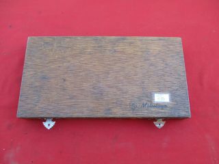 Vintage Mitutoyo 141 - 133 Inside Micrometer set 2 - 12 inch w/ Wooden case (1442) 7