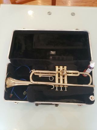 Vintage Bundy Selmer Vincent Bach Brass Trumpet In Case Serial 576824