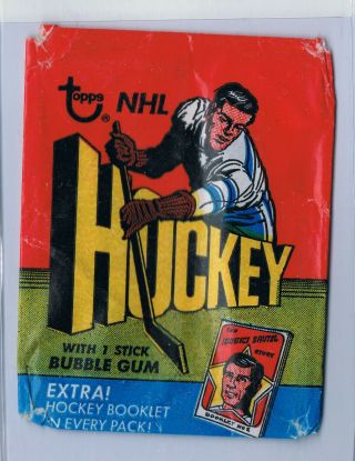 1971 - 1972 Topps Hockey Cards Wax Pack Vintage Wrapper