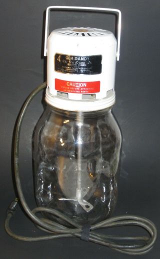 Vintage Gem Dandy Deluxe Jr Electric Butter Churn Model With 4qt Jar