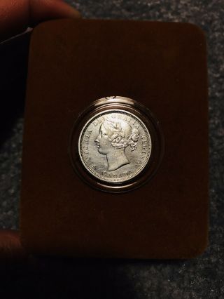 Rare 1858 Sterling Silver Canadian 20 Cent Coin,  Bonus Silver Half Dollar