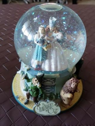 Vintage The Wizard Of Oz Snowglobe Music Box San Francisco 1999 Dorothy Lion Vtg