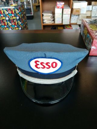 Vintage Rare Esso Gas Service Station Attendant Hat/cap Size 7 1/4