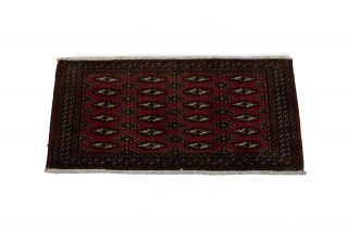 Small Size Handmade Vintage Turkoman 2X3 Persian Wool Rug Oriental Area Carpet 2